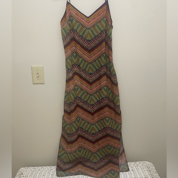 SANCTUARY Women's Dress Junior Open Sides ZIG ZAG Lined Maxi - Picture 3 of 9
